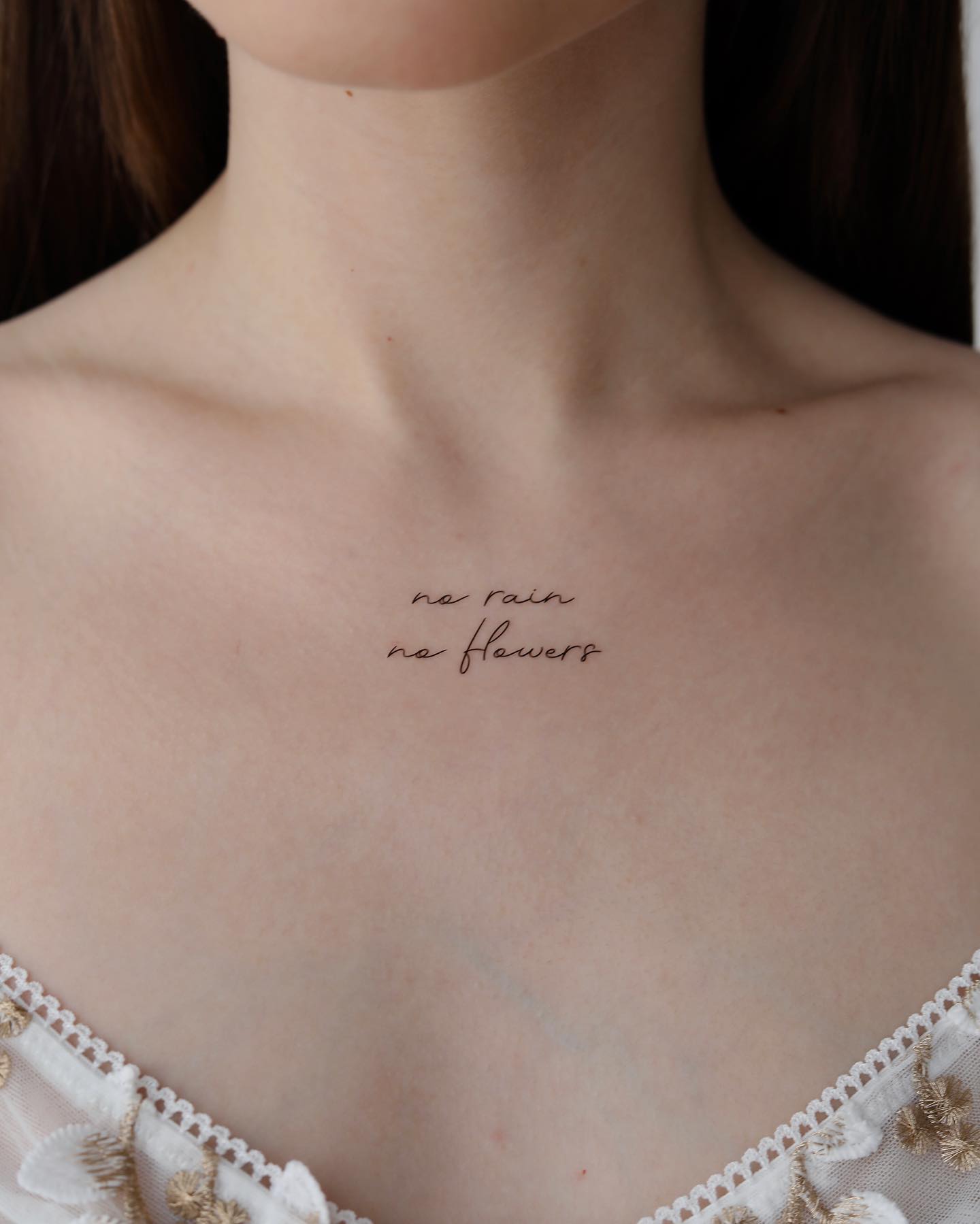 'No Rain No Flowers' Temporary Tattoo