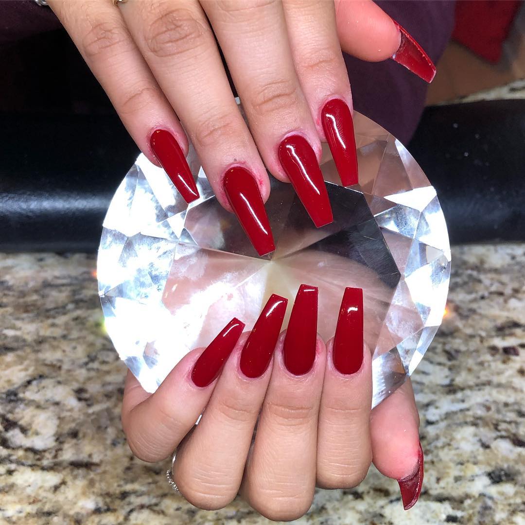 Red Coffin Nails