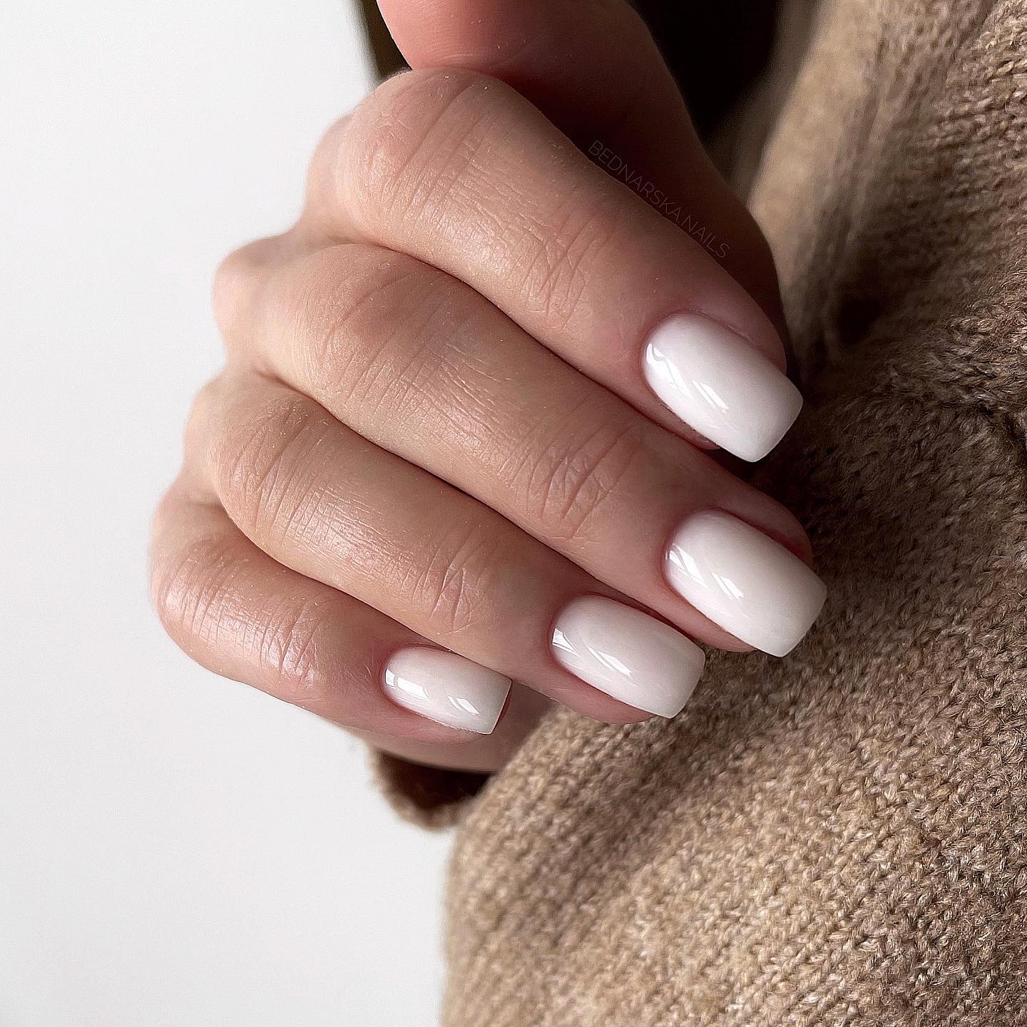 Short Milky Nails