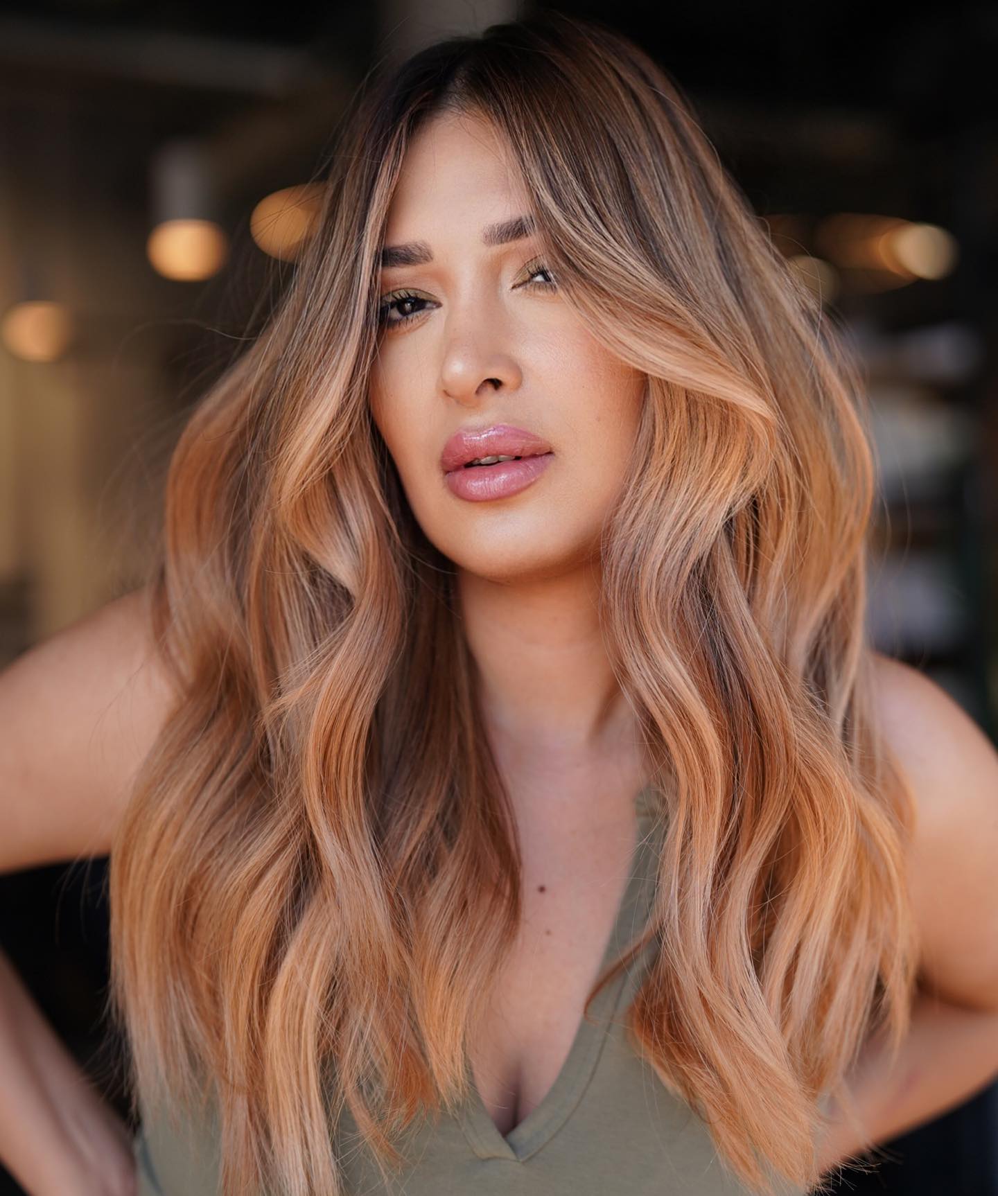 Long Cinnamon Hair with Copper Shades