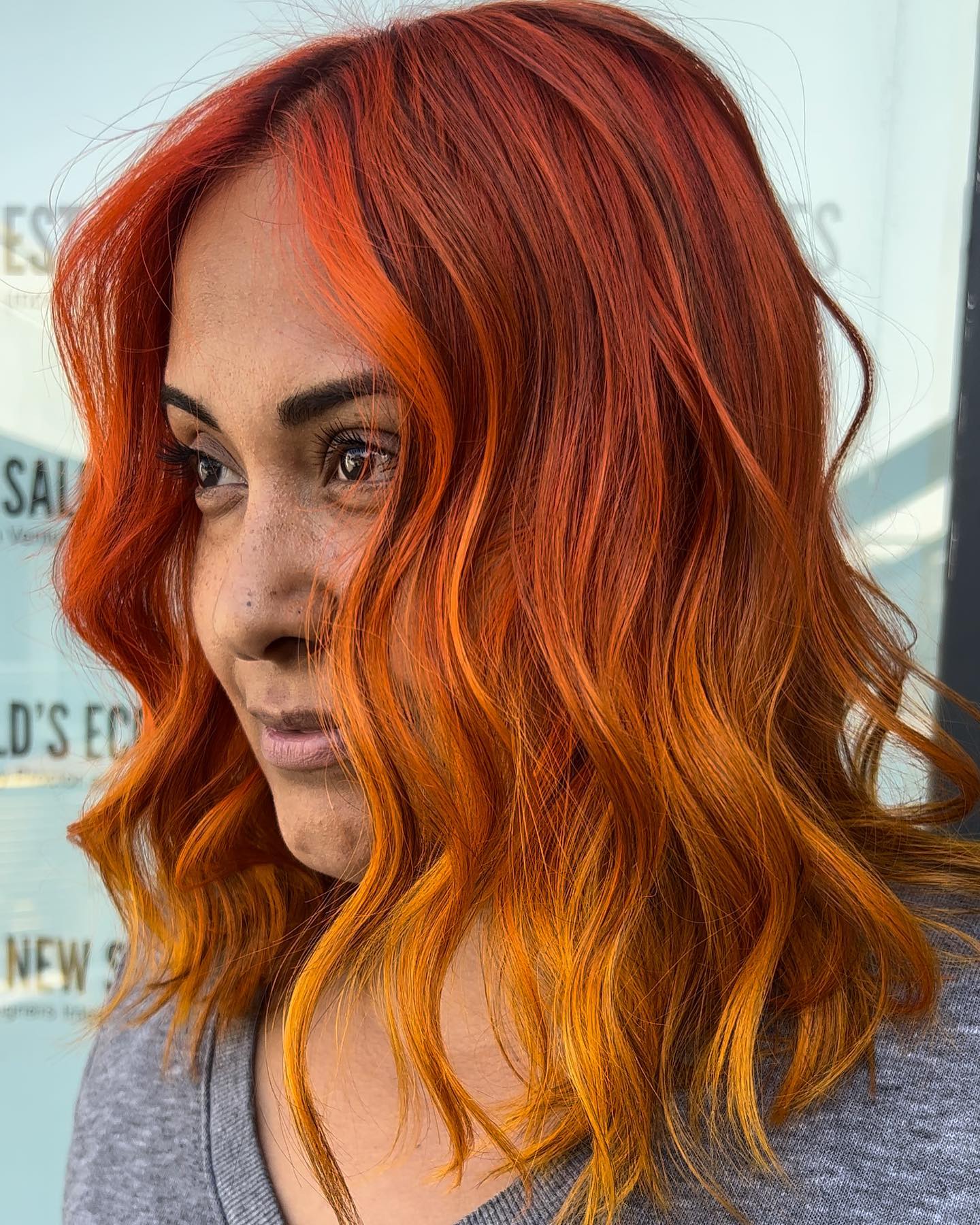 Sunset Ombre on Ginger Hair