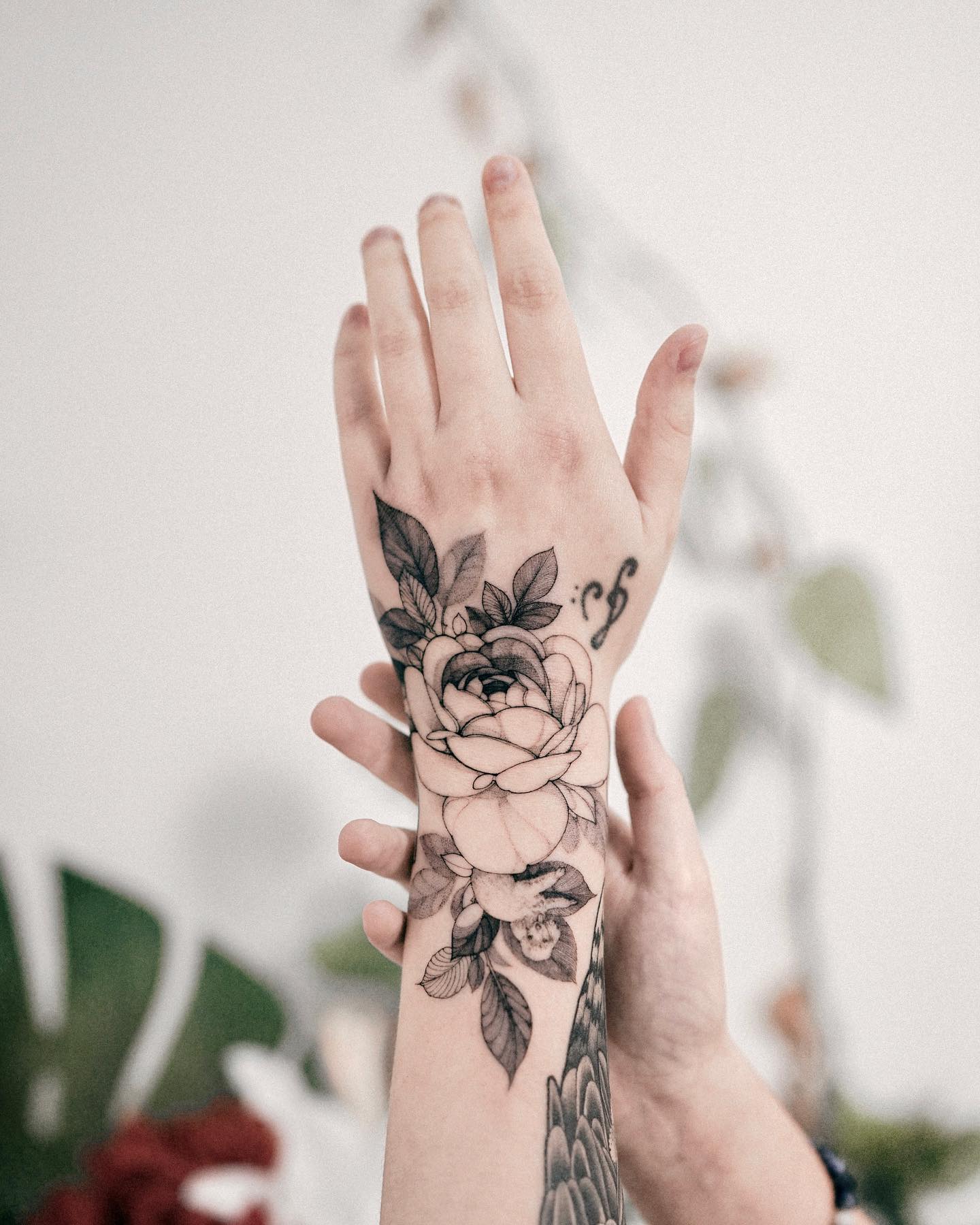 Black Rose Tattoo on Wrist