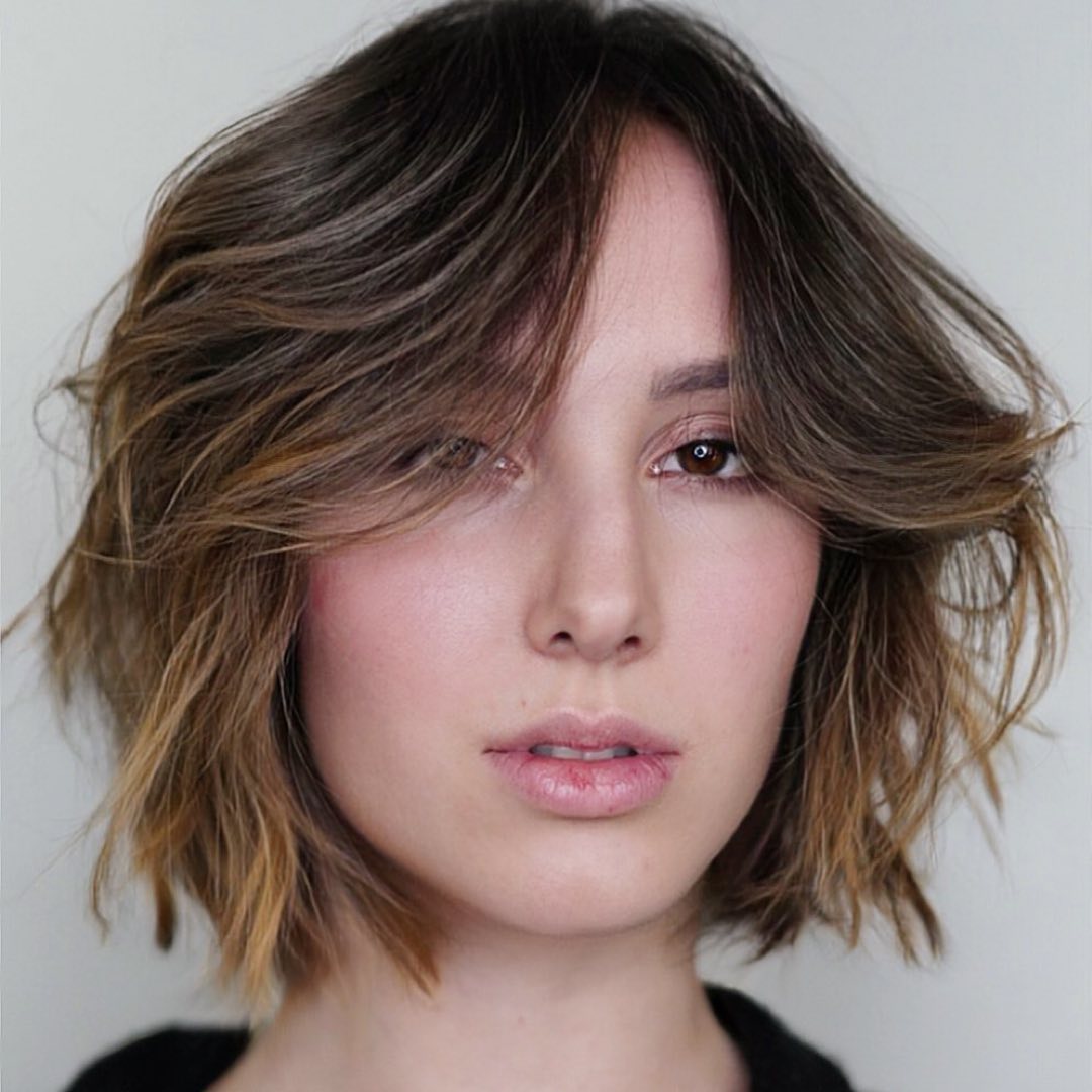 Face Framing Bob Cut with Curtain Bang