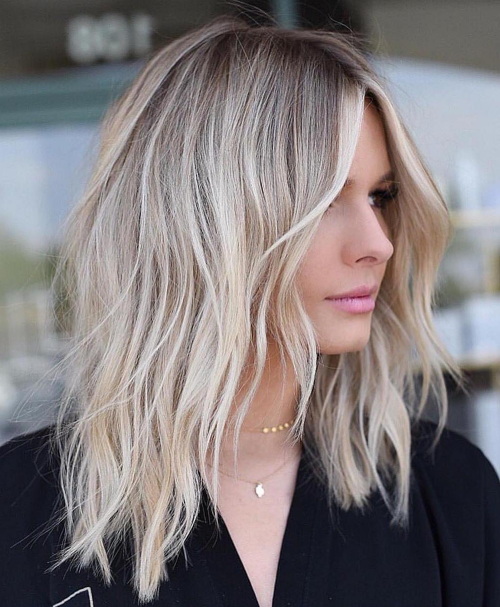 Shoulder-Length Layered Hairstyle For Fine Hair