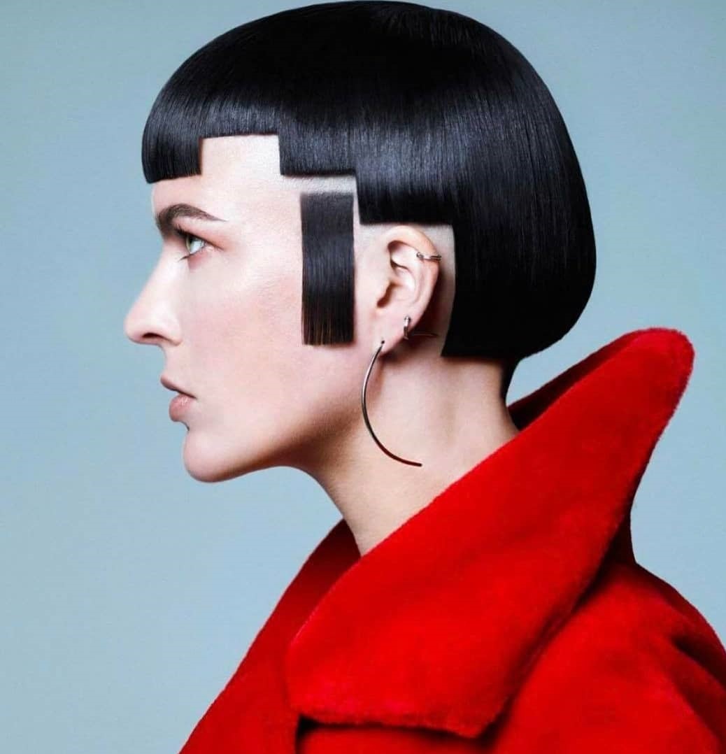 Geometric Bowl Haircut on Black Hair