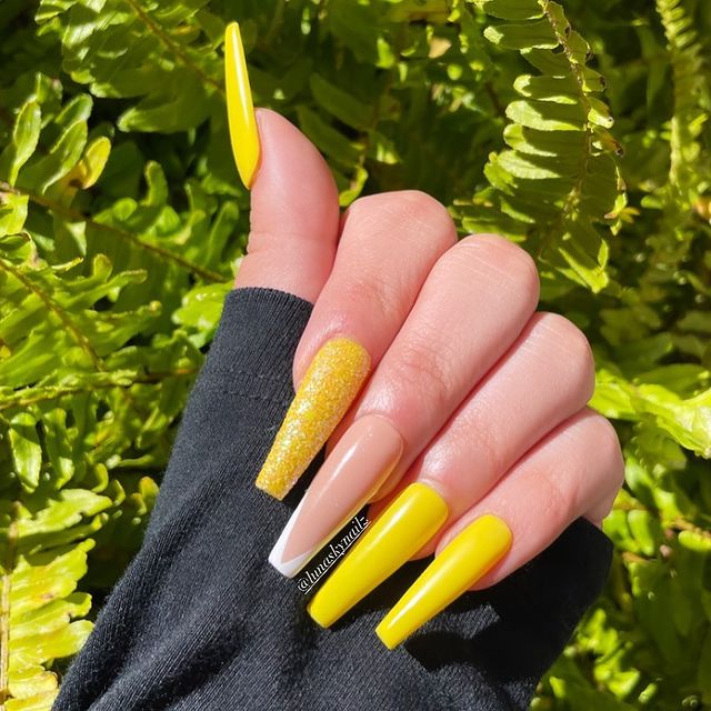 Yellow Coffin Nails