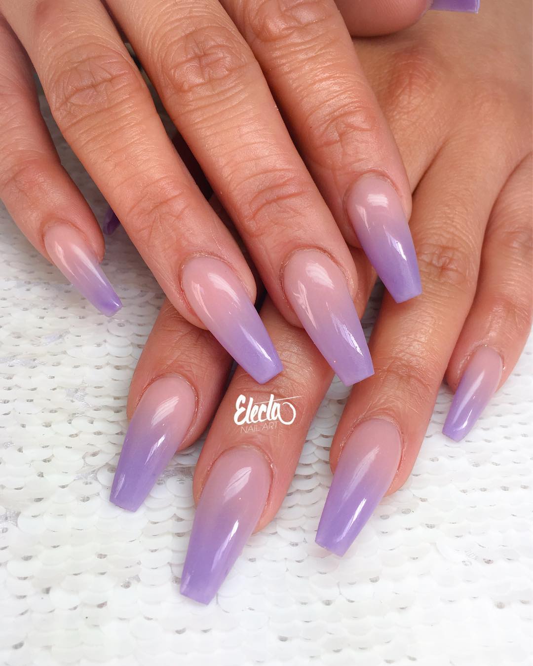 Lavender Ombre Nails