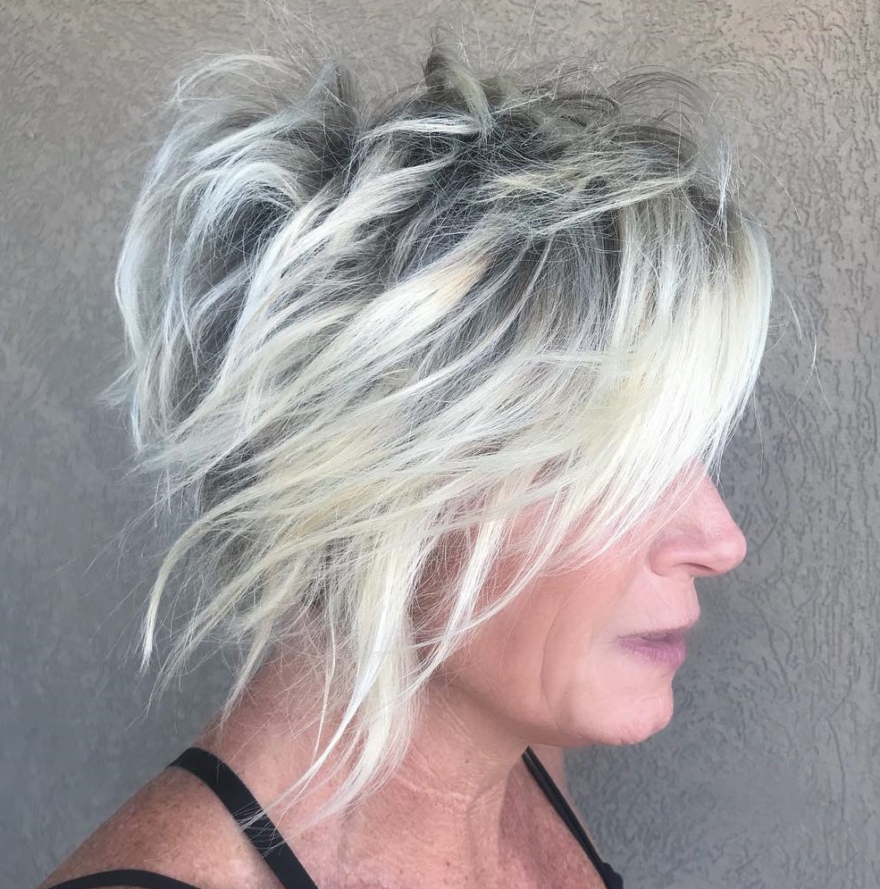 Short Bob Shag With Shadow Roots