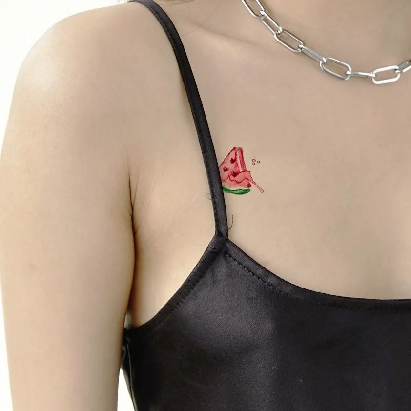 Color Watermelon Temporary Tattoo