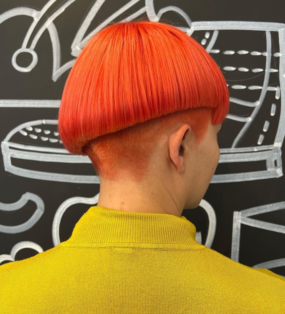 Asymmetric Orange Bowl Cut