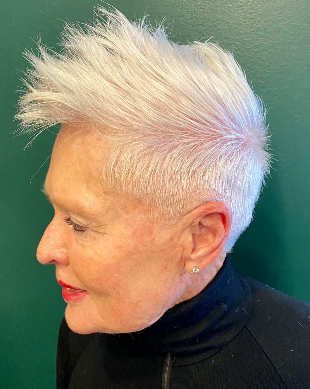 Spiky Undercut for Mature Woman