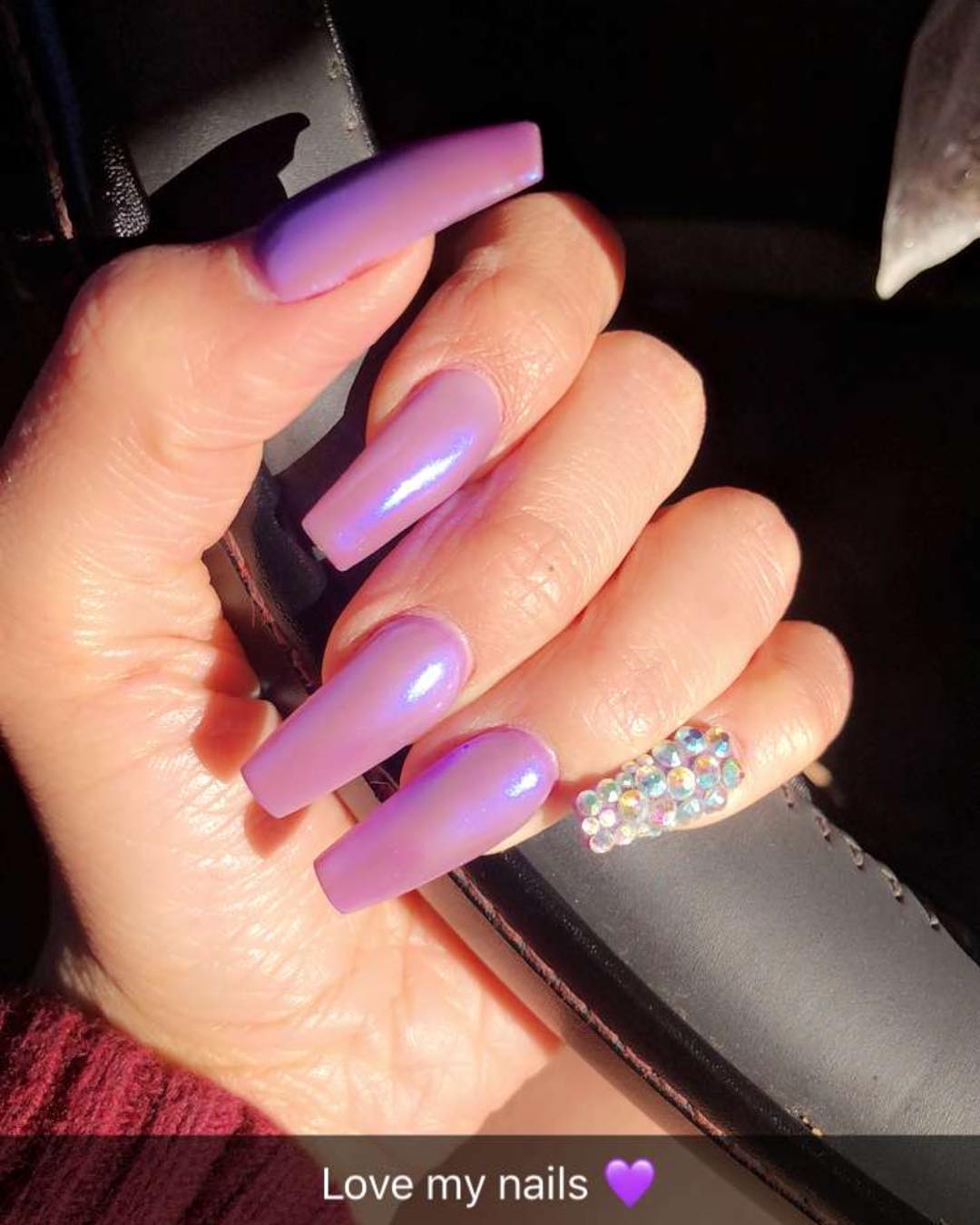 Purple Nails Coffin