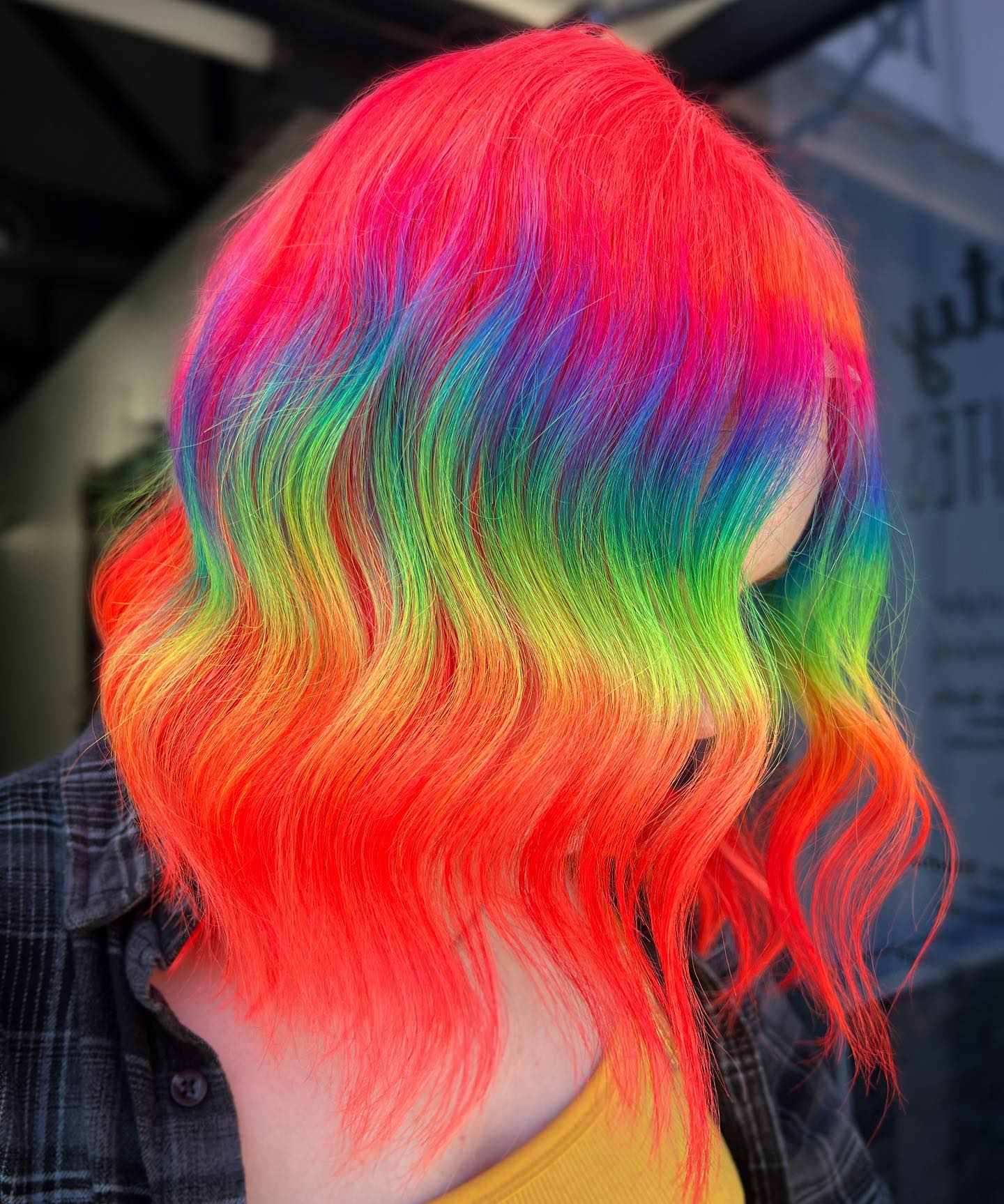 Short Mermaid Red Ombre Hair