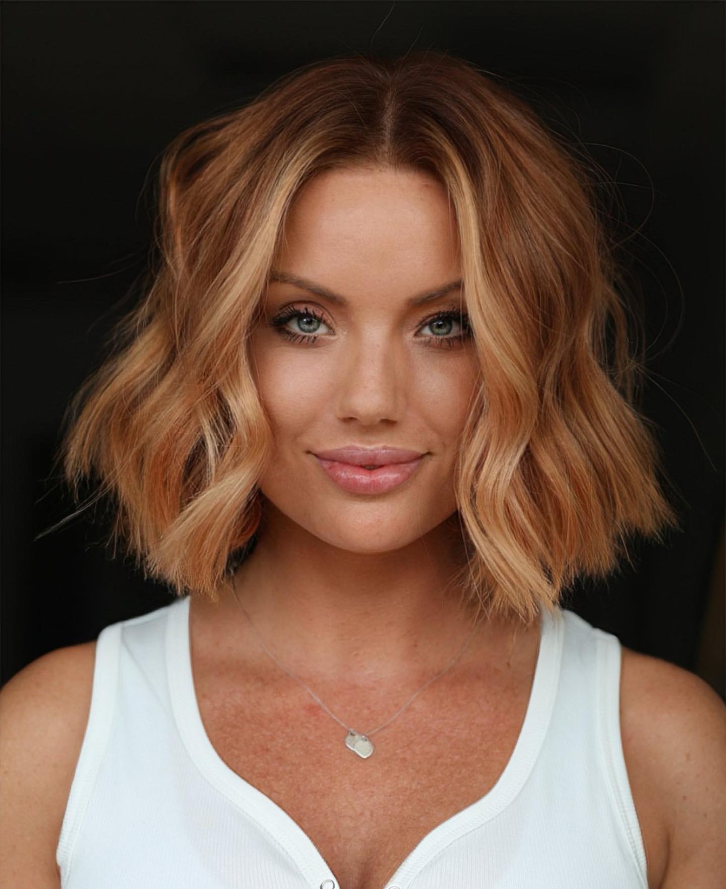 Strawberry Ginger Hair on Short Bob Cut