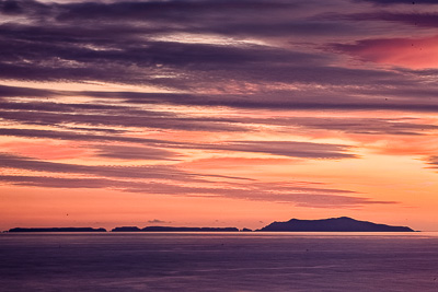 Anacapa Island at Sunset as seen from Grant Park in Ventura