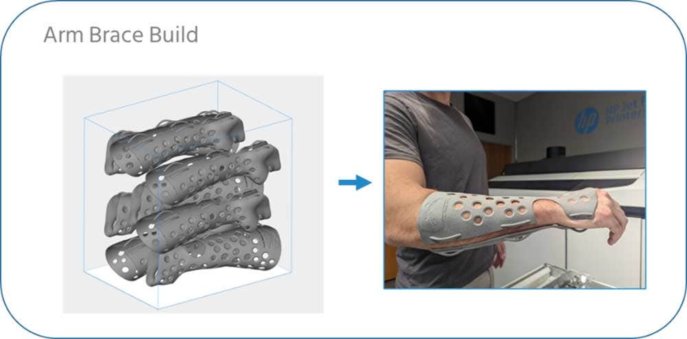 3D print high quantities of parts simultaneously with complete build volume nesting. 