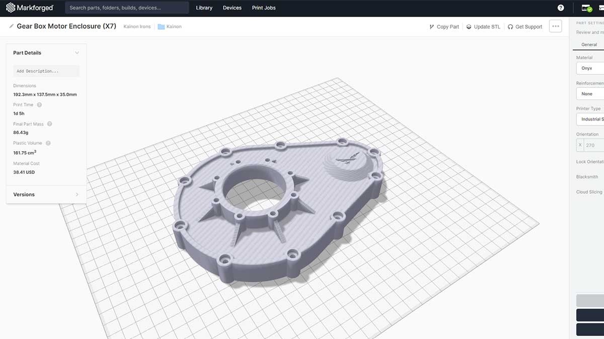 markforged eiger software screen