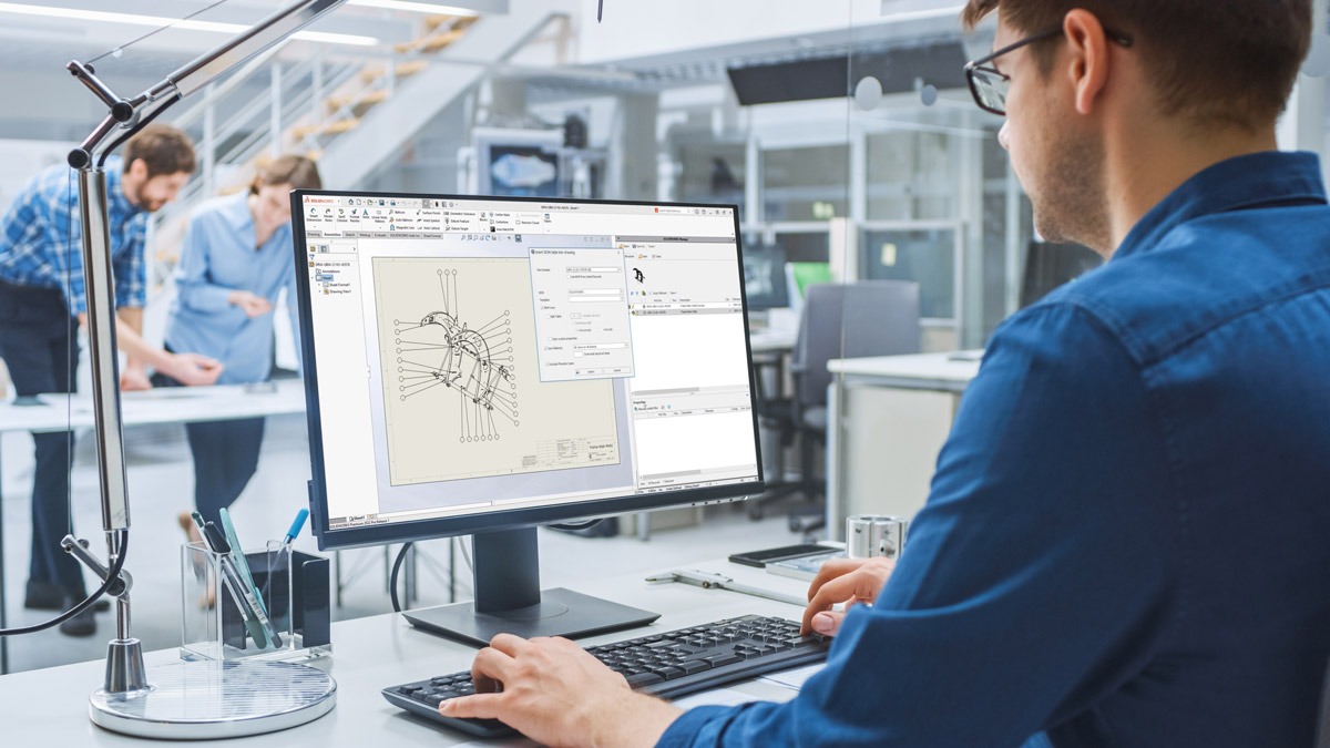 solidworks bom on screen