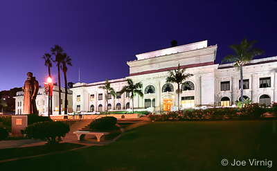 Nighttime view of Ventura City Hall