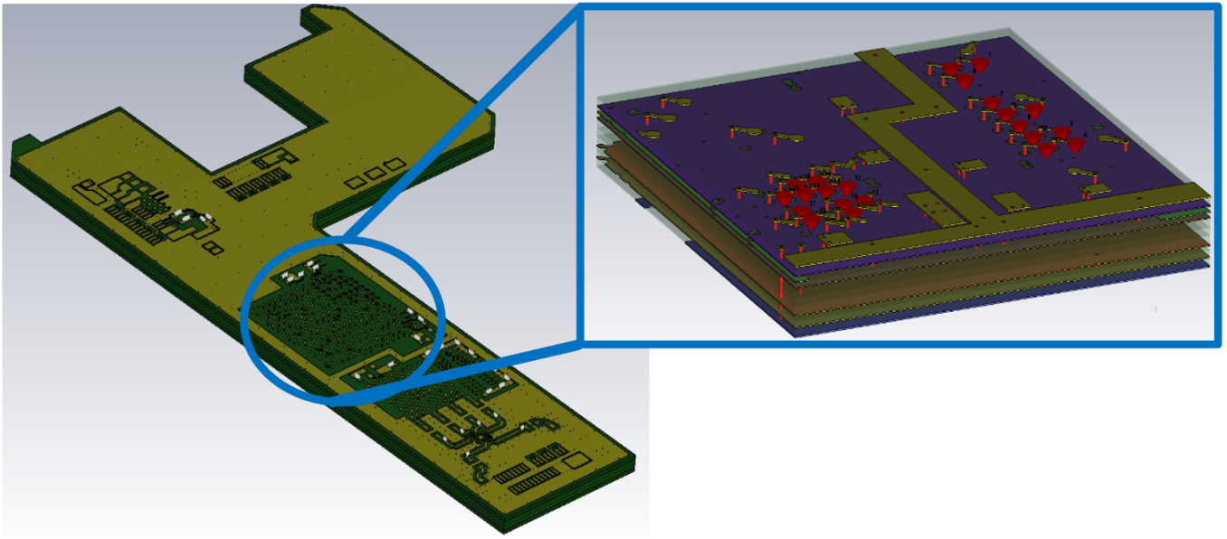 This is the EDA to 3D export in SIMULIA CST.