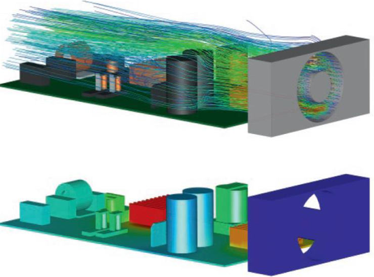 Active cooling with airflow over electronic components