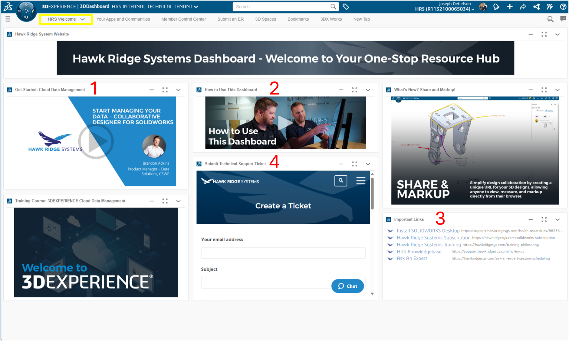 Hawk Ridge Systems-Dashboard