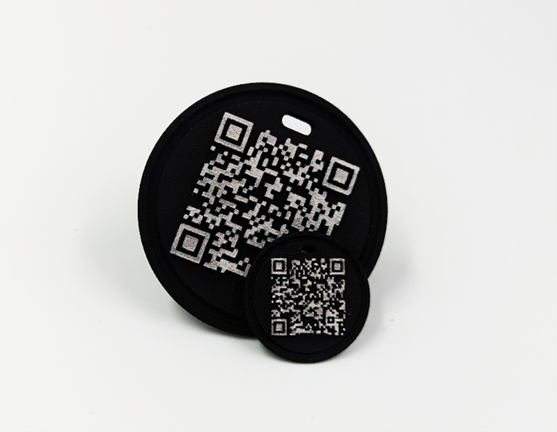 A 3D printed QR code part