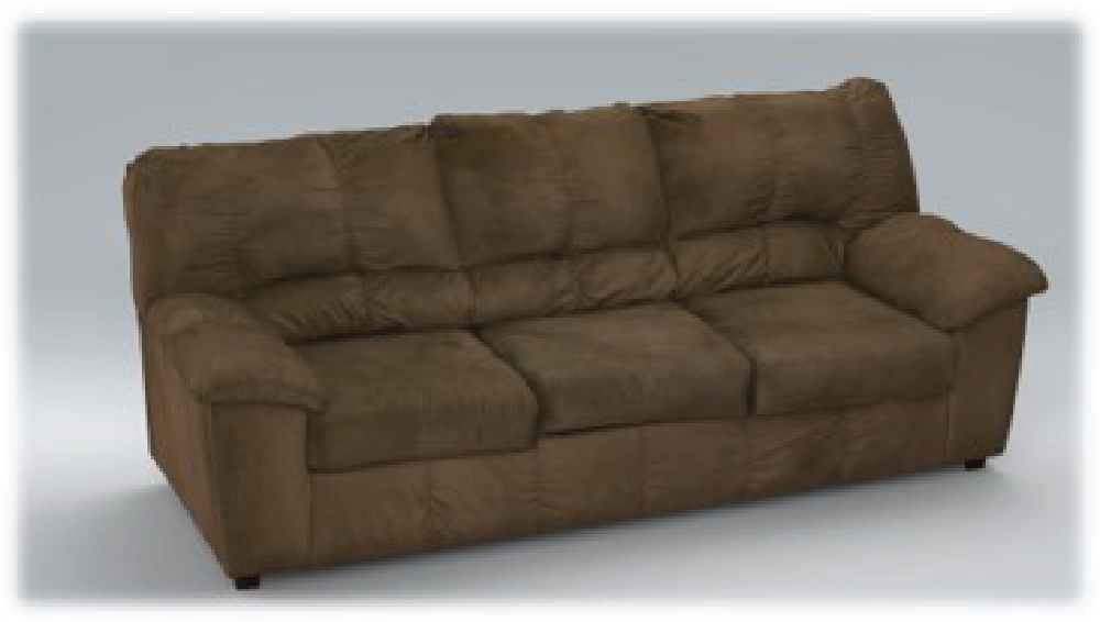 Figure 5 Couch scan imported with color and rendered with felt material. 